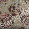 Red Sequin Fabric Allover Rose Garden Design | Starsign Fabrics