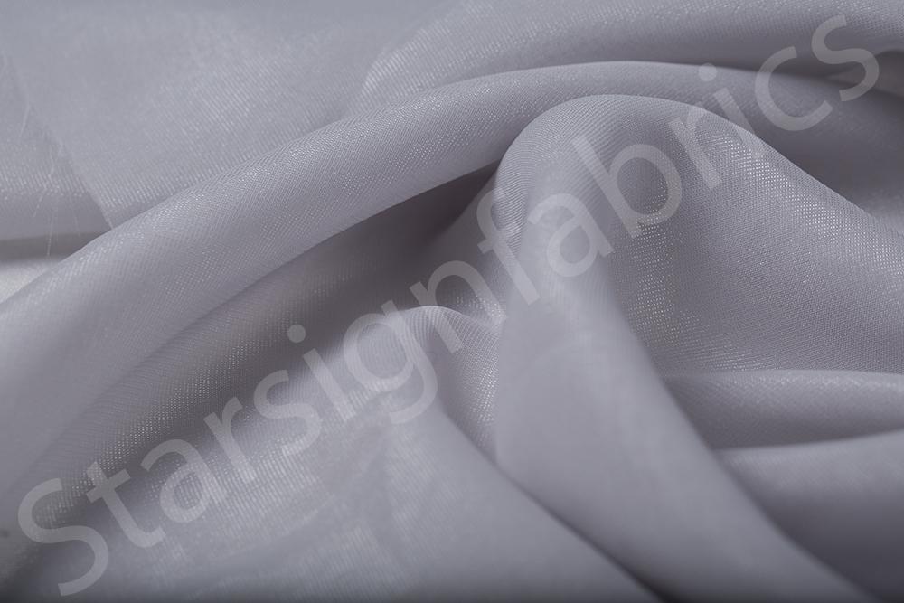 Lurex Plain Woven Chiffon Fabric