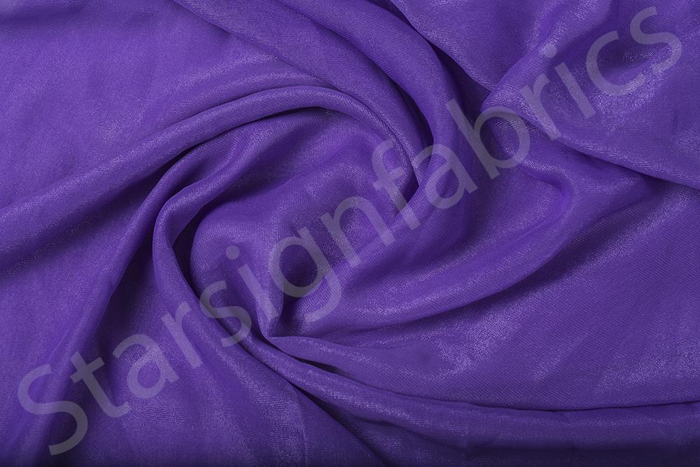 Lurex Plain Woven Chiffon Fabric