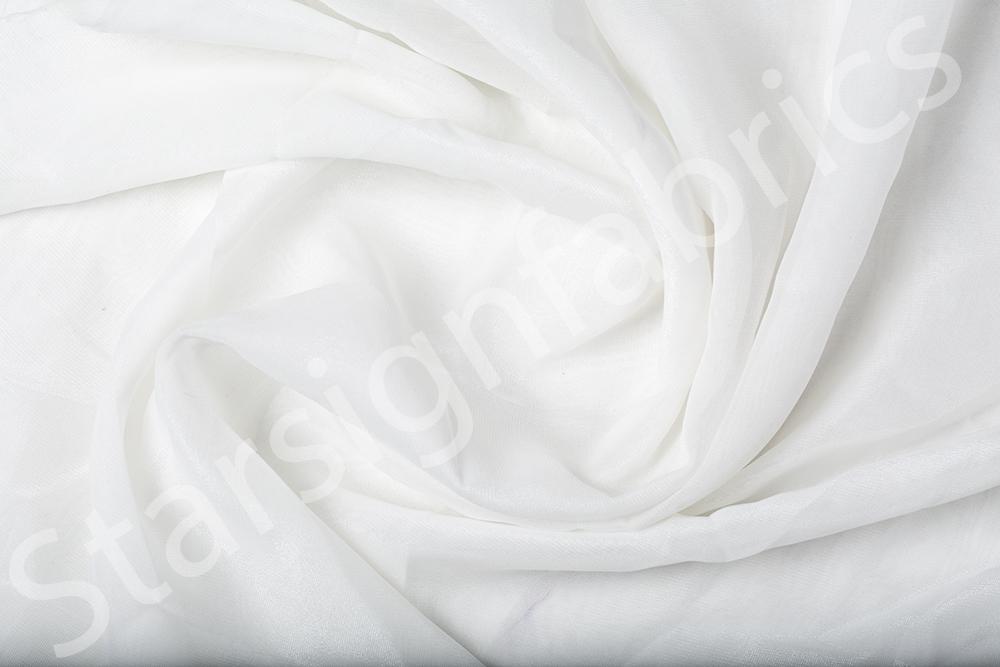 Lurex Plain Woven Chiffon Fabric