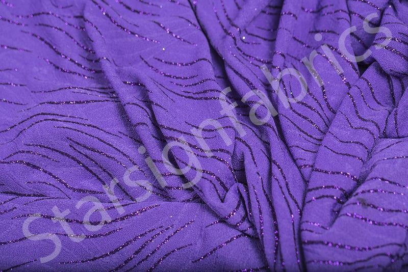 Shiny Foil Print Knitted Fabric