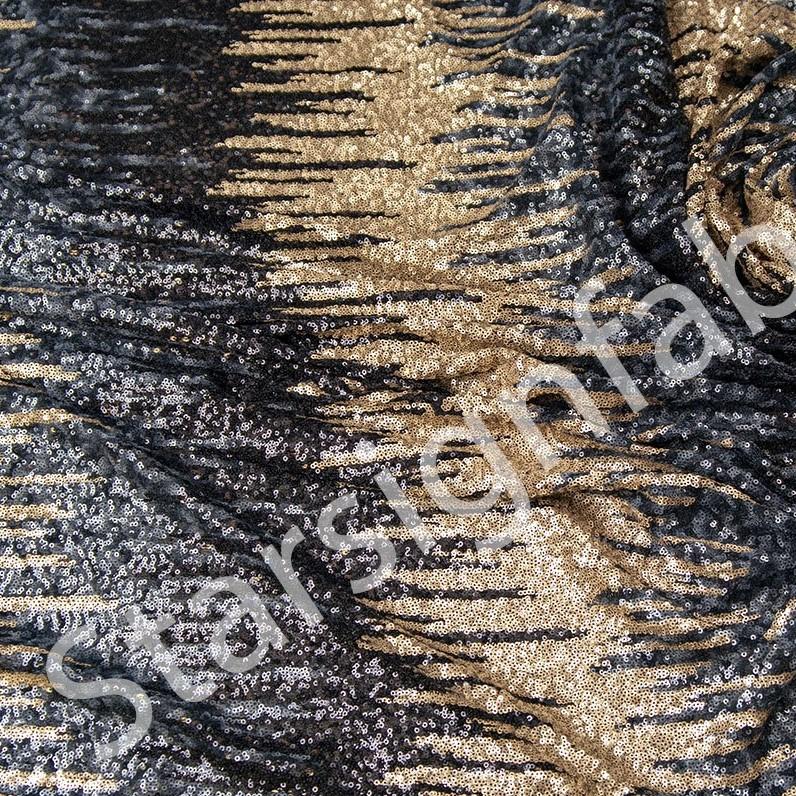 Zigzag Design Allover Sparkly Sequin Fabric | Starsign Fabrics