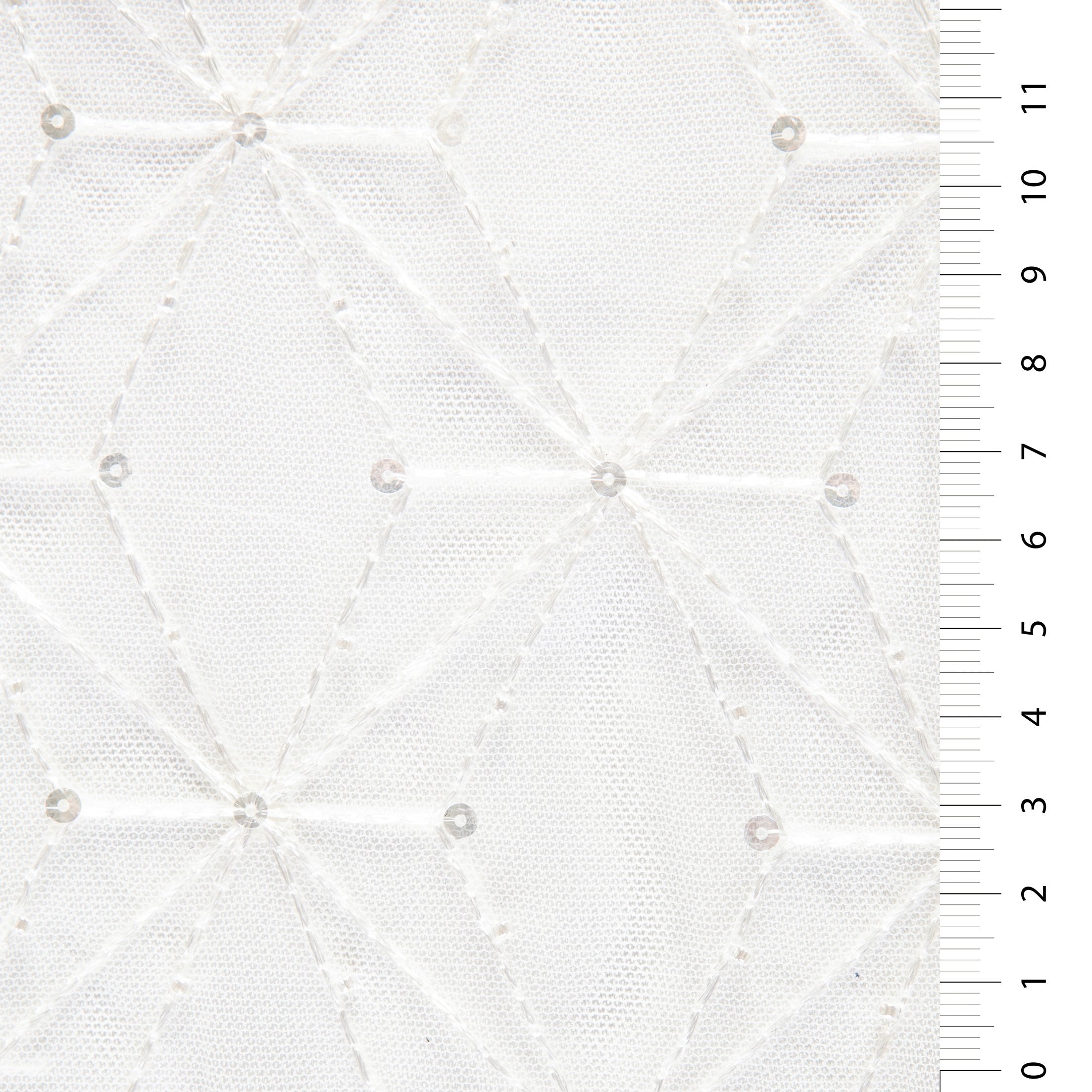 Geometric Spider Web Design Sparkly Sequin Knitted Fabric | Burç Fabric