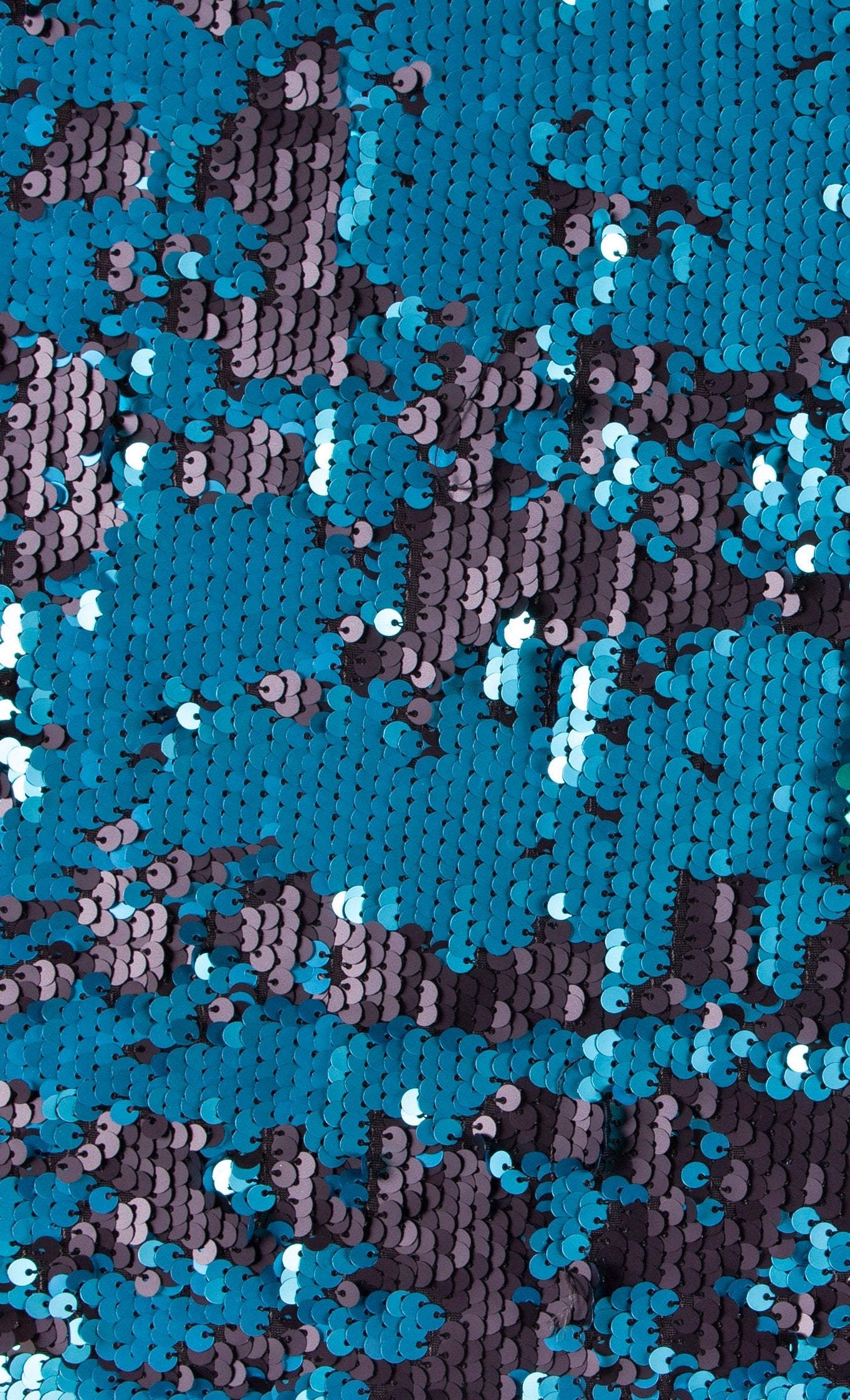 Turquoise Mediterranean Style Mermaid Sequin Embroidered Fabric | Burç Fabric