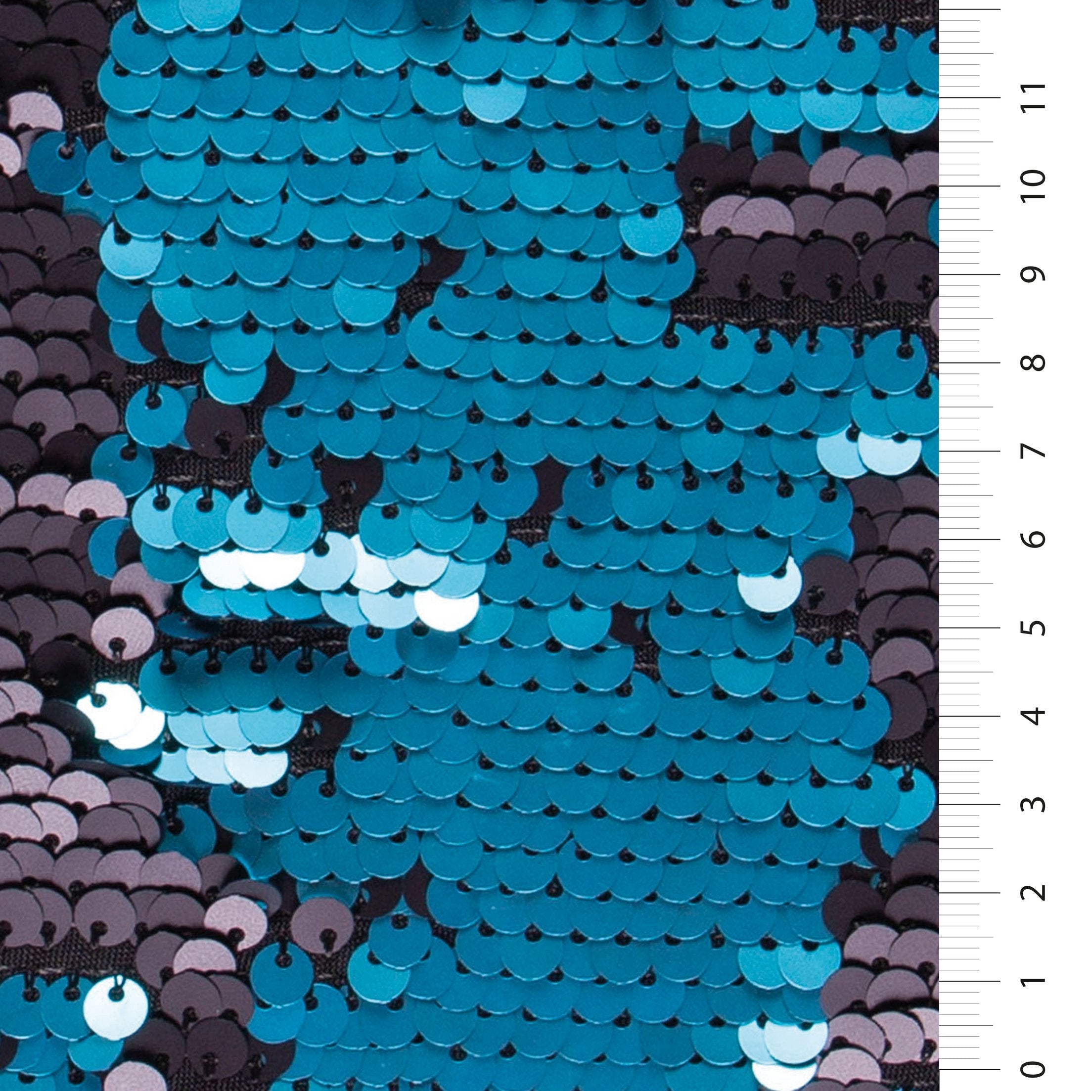 Turquoise Mediterranean Style Mermaid Sequin Embroidered Fabric | Burç Fabric