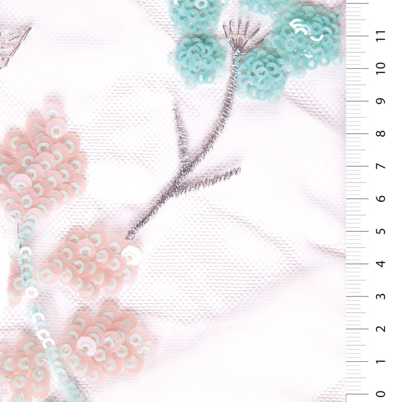 Floral Embellished Lace Sequin Embroidery Fabric|Startsign Fabrics