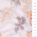 Pink Floral Embellished Lace Sequin Embroidery Fabric | Starsign Fabrics