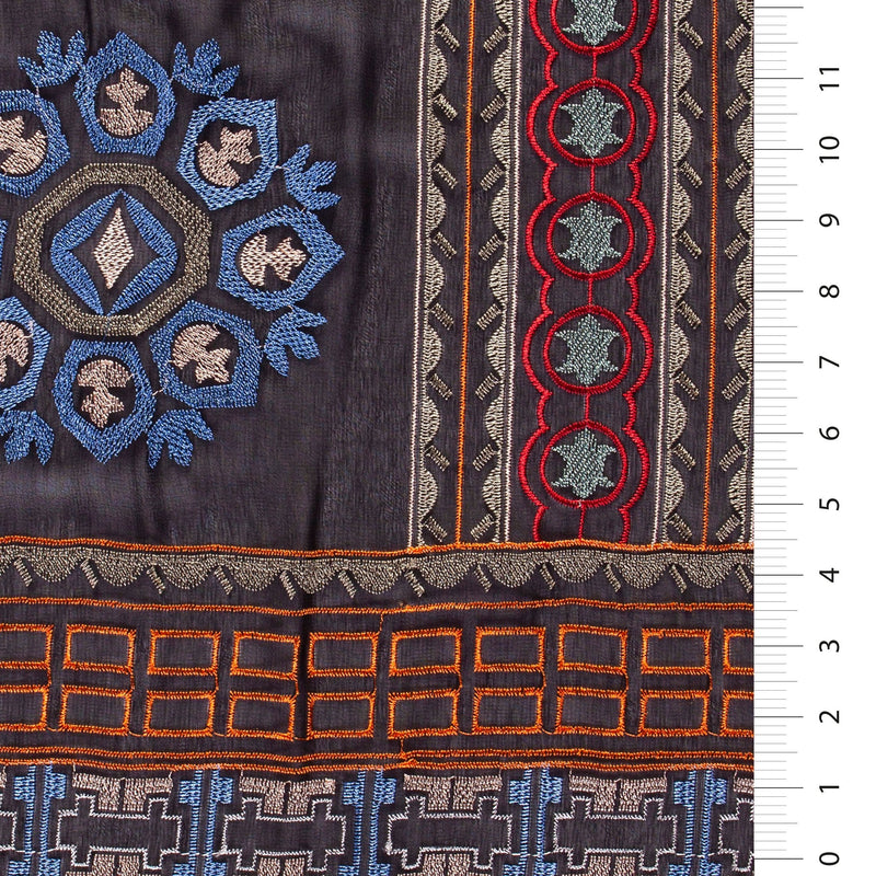 Chiffon Colourful Yarn Embroidery Chennai Style | Starsign Fabrics