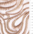Shiny Embroidery Fabric Desert Dune Design Lurex Yarn Embroidery