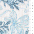 Blue Floral Embroidered Lace Fabric Geneva Style | Starsign Fabrics