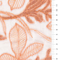 Salmon Floral Embroidered Lace Fabric Geneva Style | Starsign Fabrics