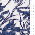 Navy Floral Embroidered Lace Fabric Geneva Style | Starsign Fabrics