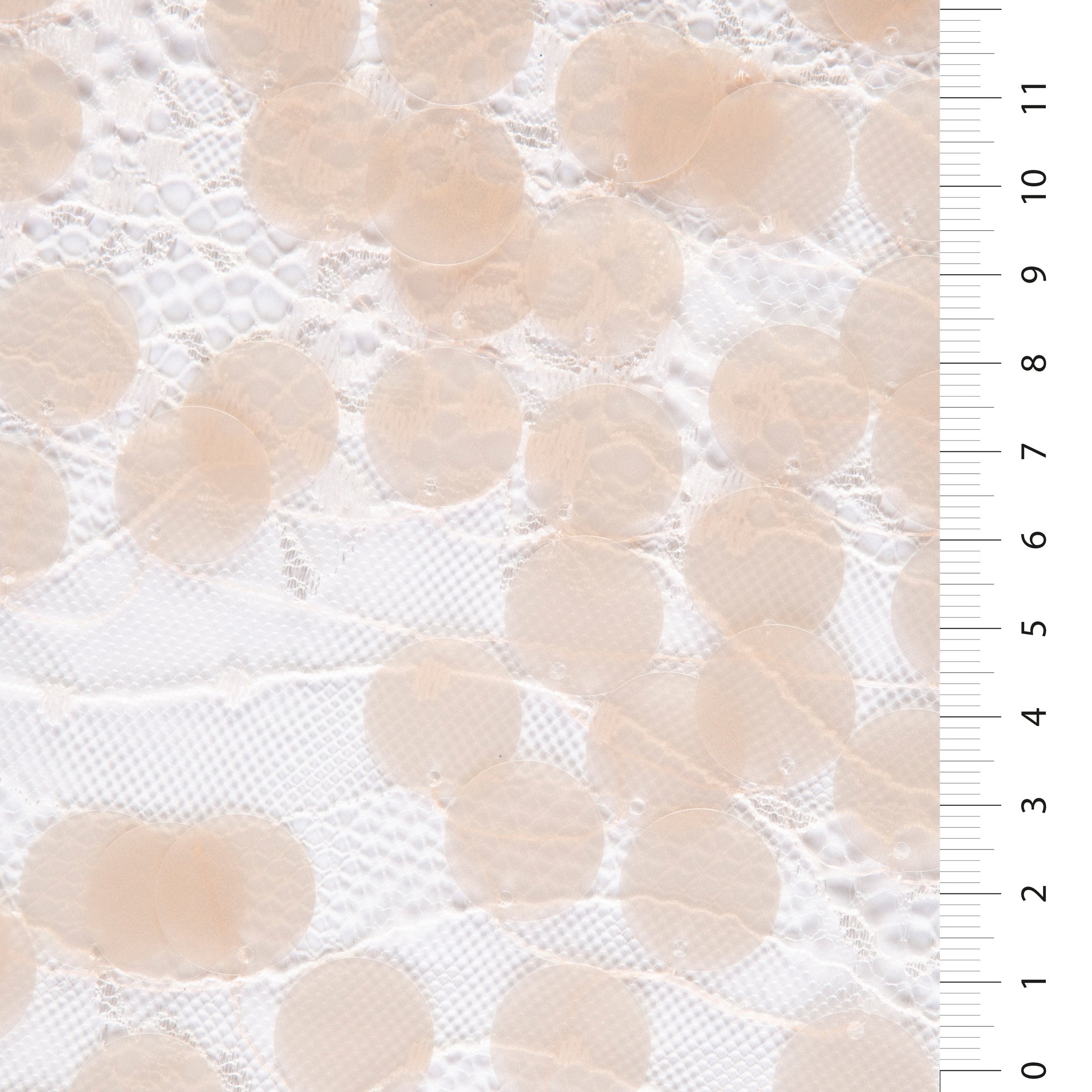 Cream Large Size Hologram Sequin Embroidered Lace Fabric | Burç Fabric
