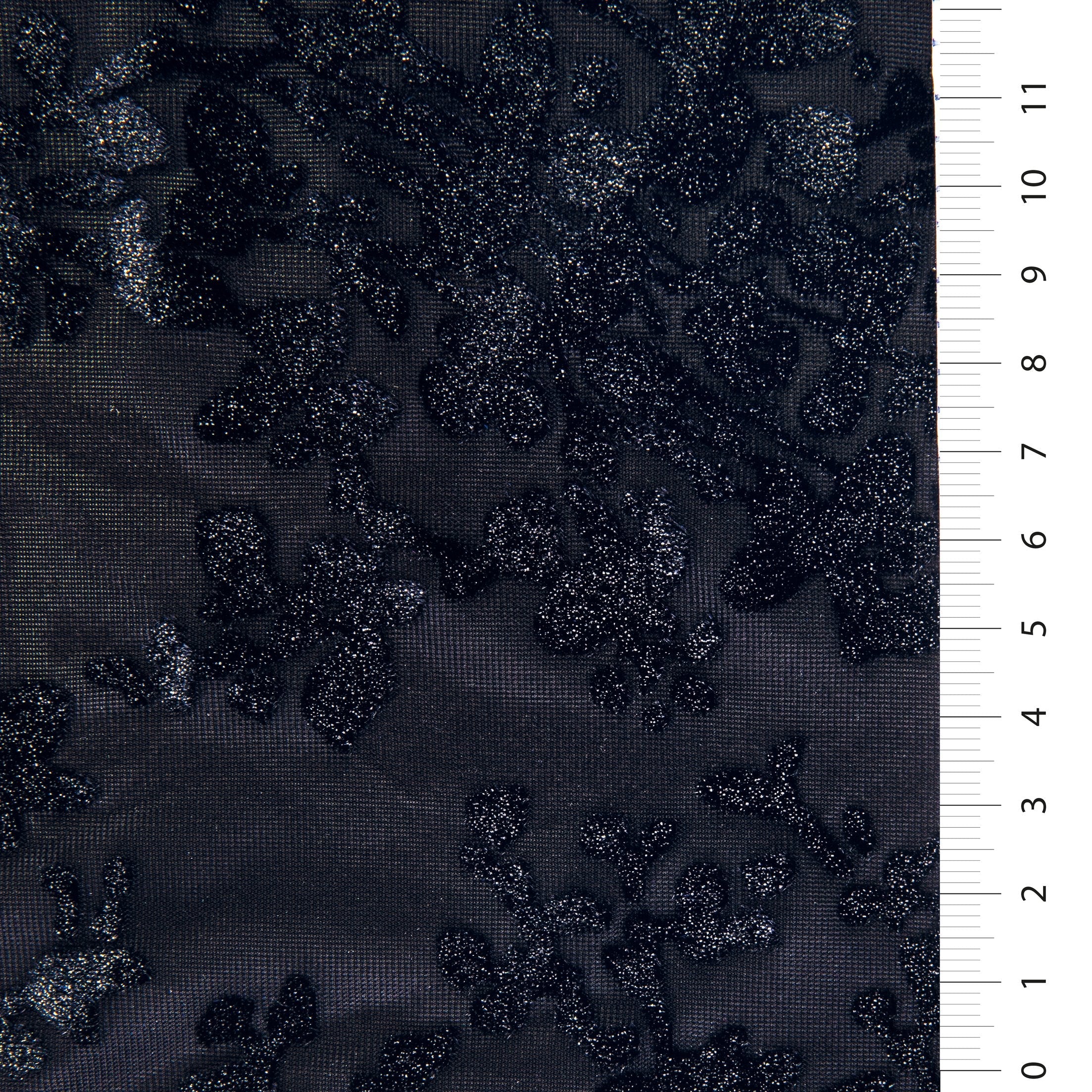 Metallic Foil Print Velvet Floral Burning Fabric | Burç Fabric