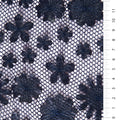 3D Laser Faux Leather Cut Embroidery Fabric 