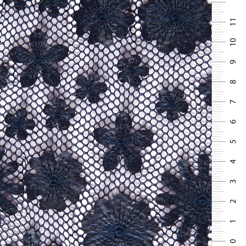 3D Laser Faux Leather Cut Embroidery Fabric 