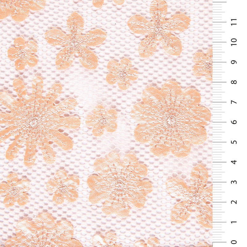 Flower Design 3D Laser Cut Faux Leather Embroidery Fabric