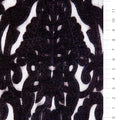 Black Royal Style Soft Rayon Thread Embroidery Fabric | Burç Fabric