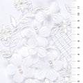 3D Flower Pattern Embroidery Wedding Dress Fabric