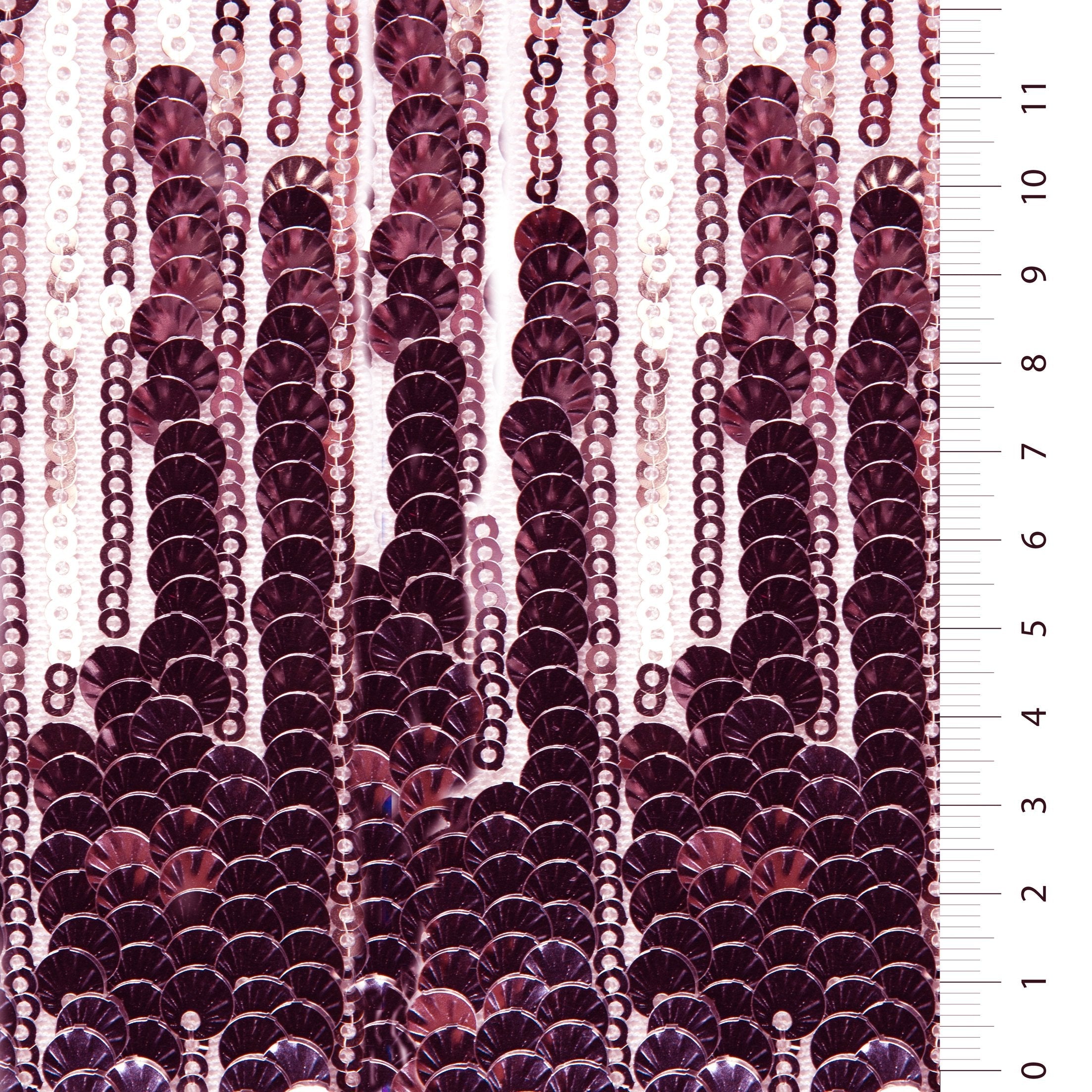 Şelale Design Burgundy Mermaid Sequin Embroidered Fabric | Burç Fabric