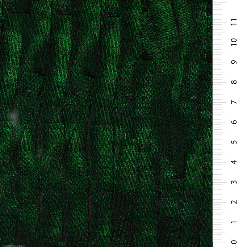 Green Fringe Trim Chiffon Embroidery Fabric | Starsign Fabrics