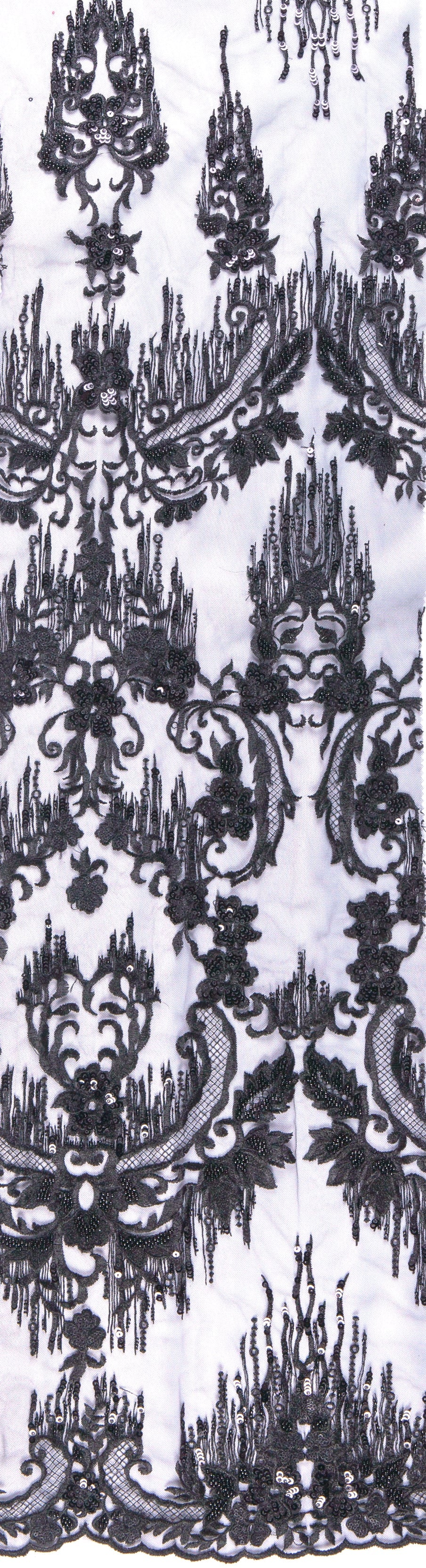 Handmade Beaded Sequin Embroidered Fabric