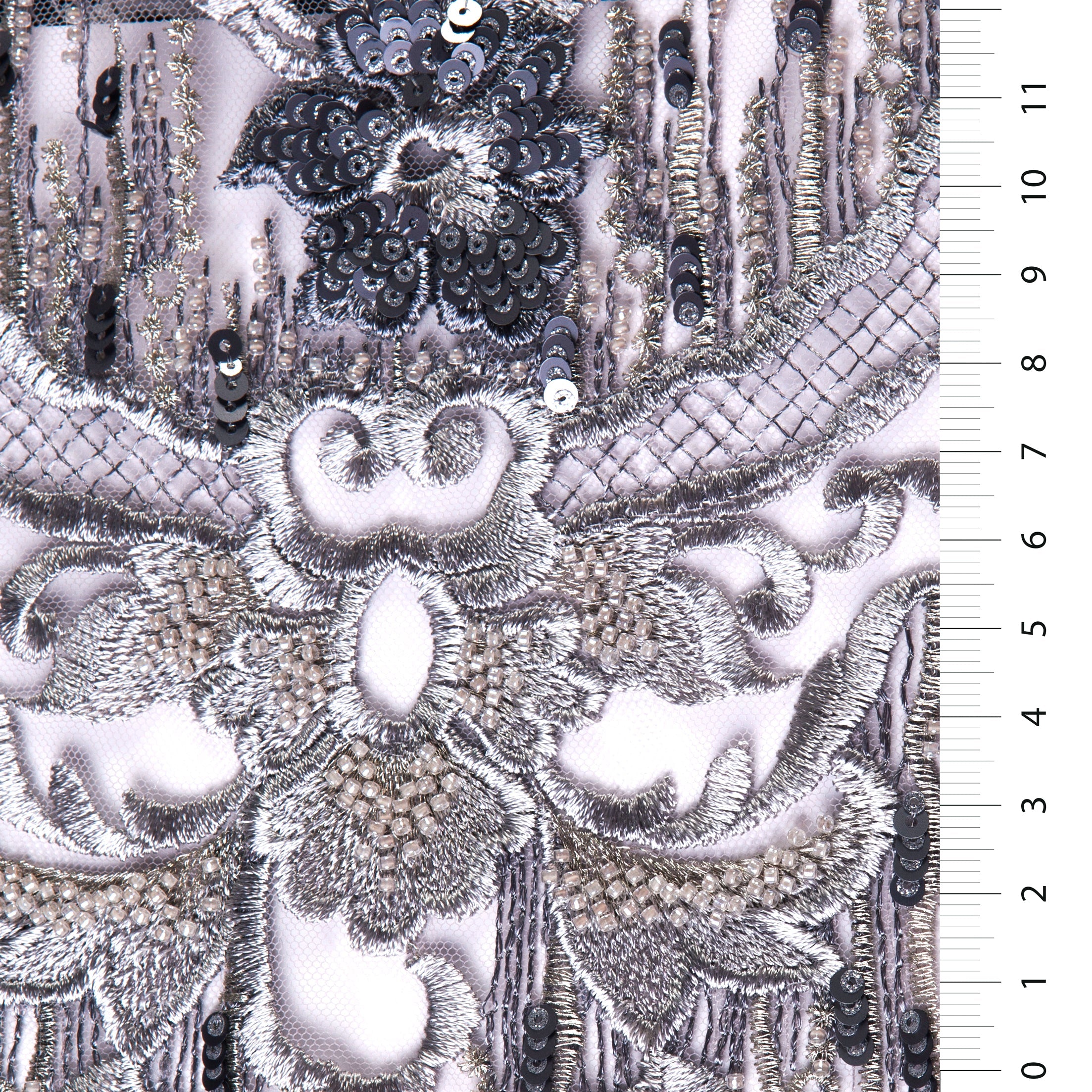 Handmade Beaded Sequin Embroidered Fabric