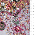 Multi Colourful Sequin Embroidery Tulle Fabric | Starsign Fabrics