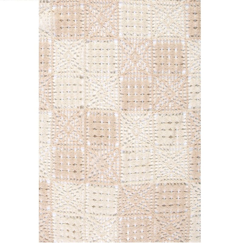 Geometric Design Cotton Guipure Embroidered Fabric | Burç Fabric