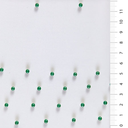 Green Allover Pearl Embellished Fabric | Starsign Fabrics