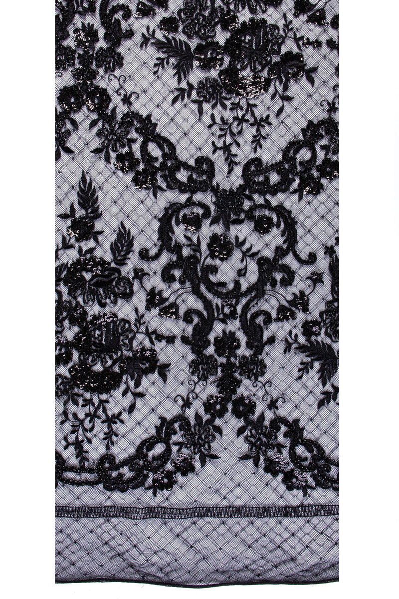 Handmade Beaded Sequin Embroidery Fabric Preston Style