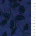 Navy Eyelash Cotton Trim Embroidery Voile Fabric  | Starsign Fabrics