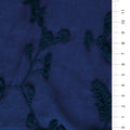Navy Hexagon Eyelash Cotton Voile Embroidery Fabric | Starsign Fabrics