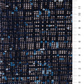 Saks Blue-Black Sequin Square Design Embroidered Fabric | Burç Fabric