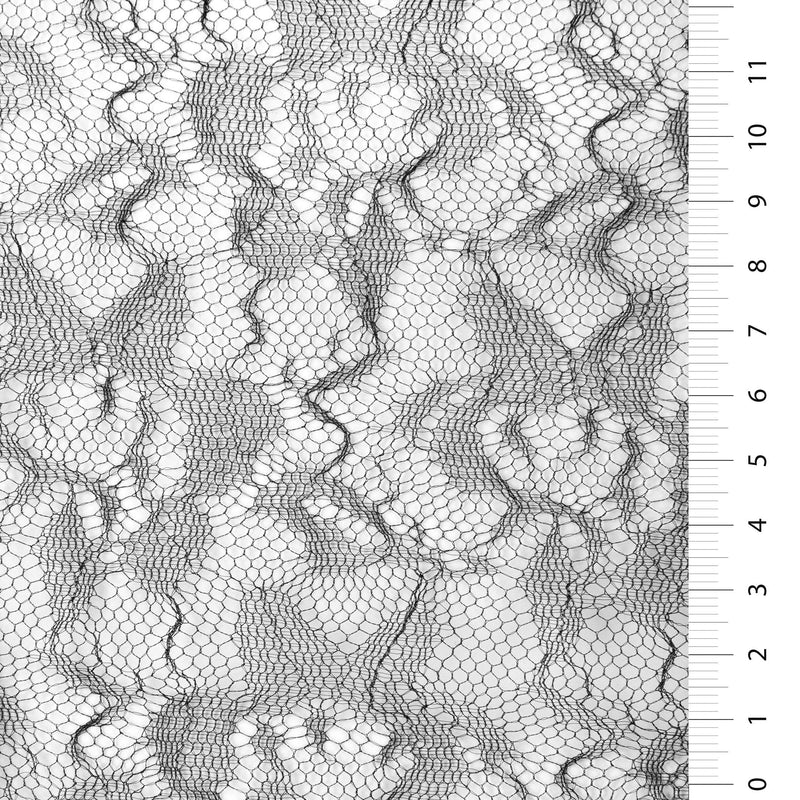 Black Soft Floral Lace Mesh Tulle Fabric | Starsign Fabrics