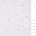 Ecru Floral Patterned Flocked Printed Tulle Fabric | Burç Fabric