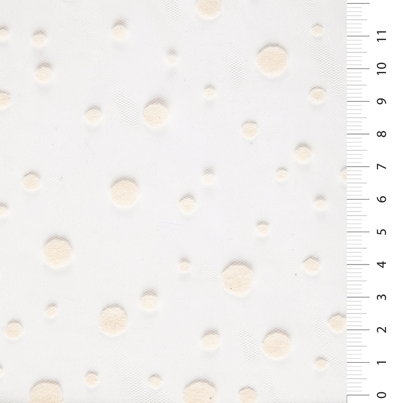 Skin Mixed Size Polka Dot Flock Tulle Fabric | Starsign Fabrics