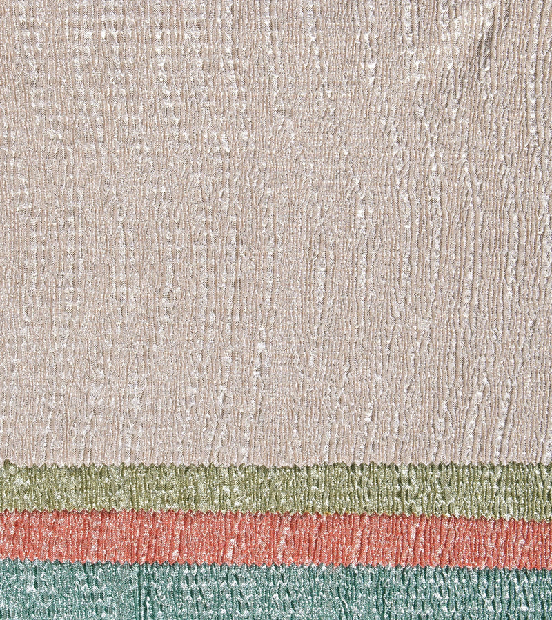 Foil Print Pleated Wrinkle Effect Knitted Fabric