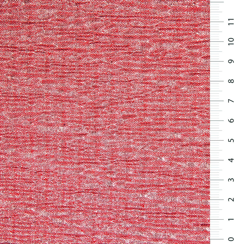 Foil Print Pleated Wrinkle Effect Knitted Fabric