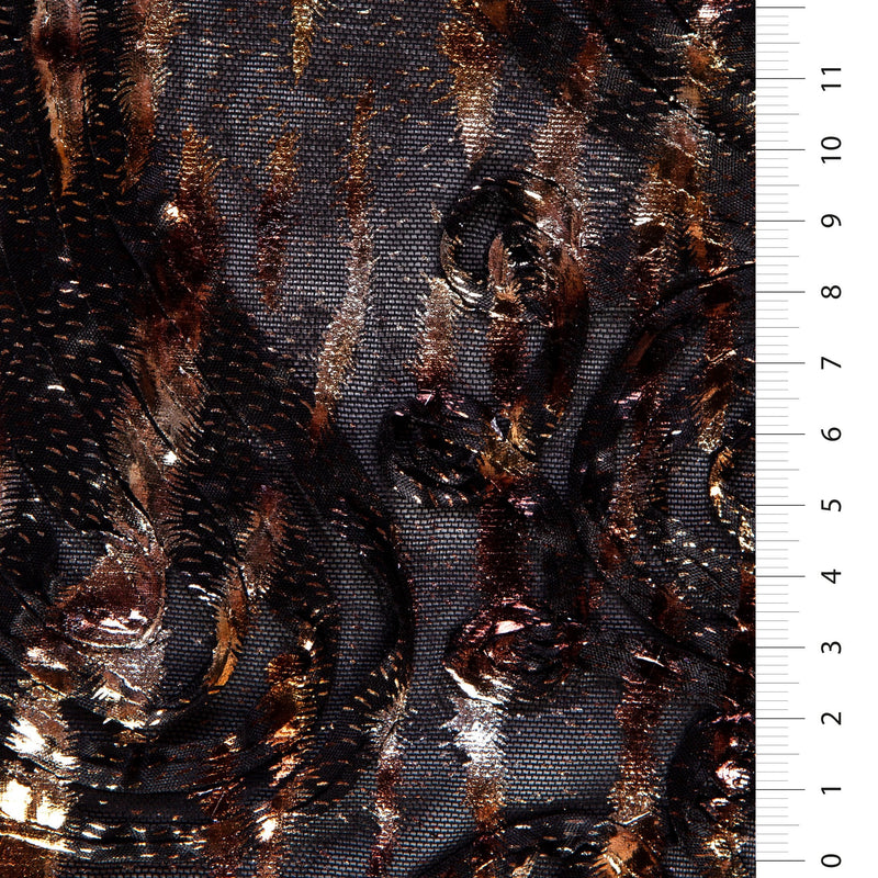 Animal Design Cordonnet Leopard Foil Print Knitted Fabric