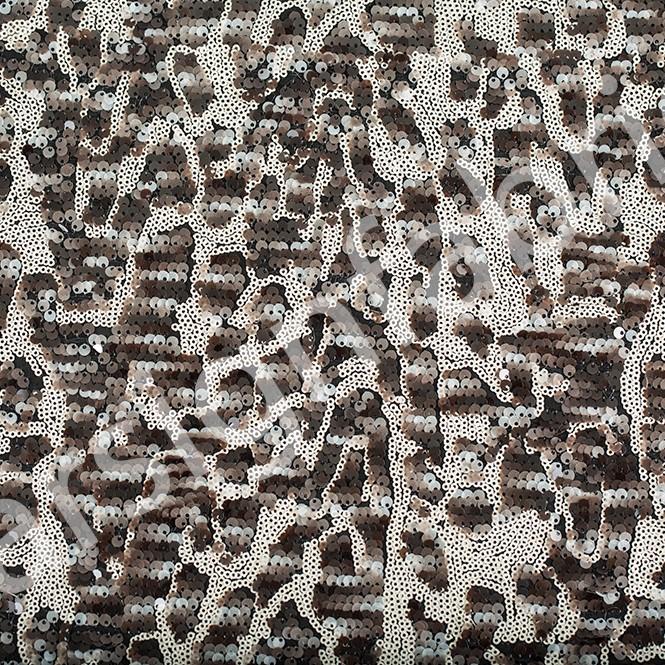Animal Design Print Sequin Fabric Leopard