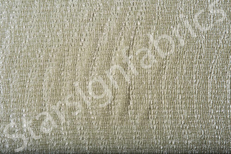 Pistachio Green Color Foil Print Crimped Knitted Fabric | Burç Fabric