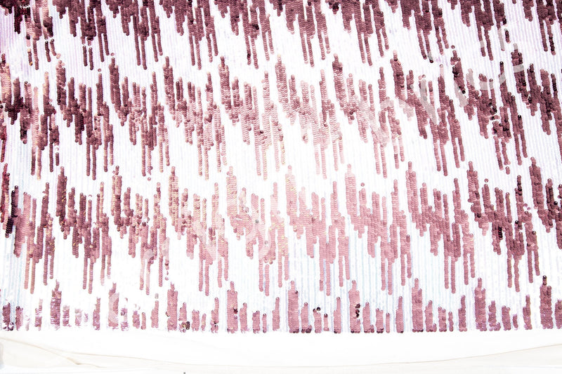 Waterfall Design Mermaid Sequin Embroidered Fabric | Burç Fabric