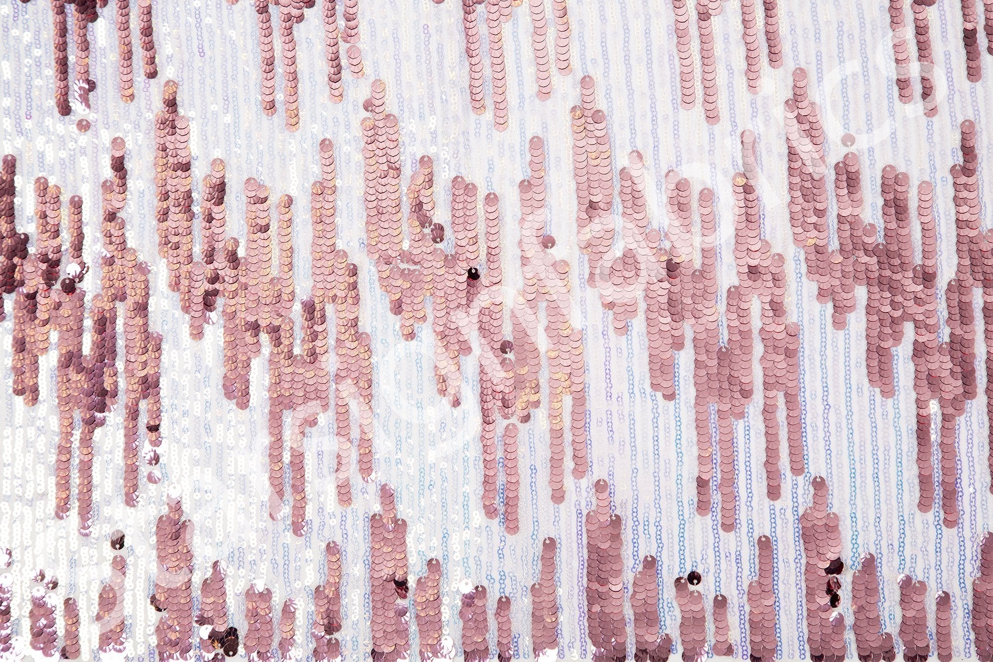 Waterfall Design Mermaid Sequin Embroidered Fabric | Burç Fabric