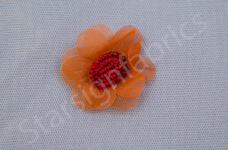 Mesh Fabric with Fluffy 3D Colourful Flowers | Starsign Fabrics