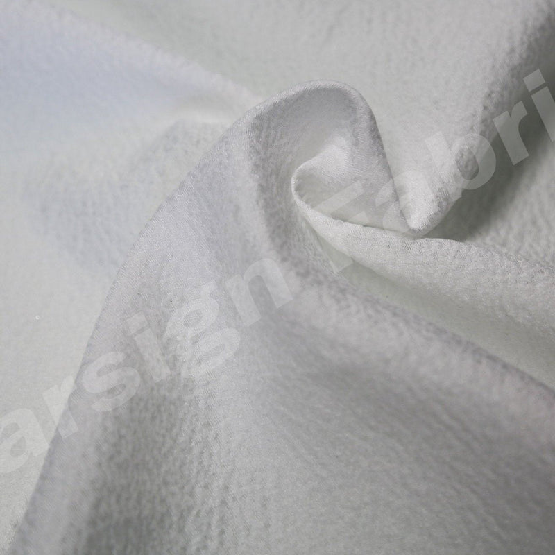 White Double Sided Jacquard Woven Fabric | Burç Fabric
