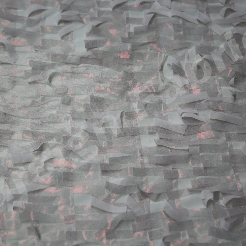 3D Fringe Hologram Design Trim Chiffon Embroidery Fabric