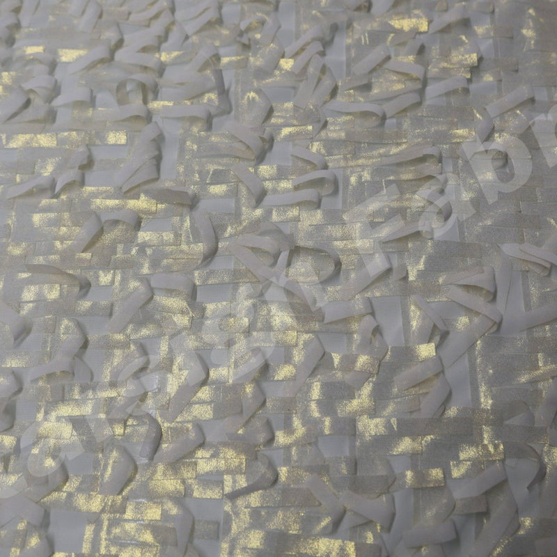 3D Fringe Hologram Design Trim Chiffon Embroidery Fabric