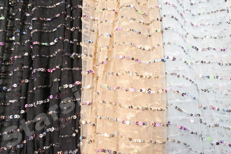 Sequin Embroidery Tulle Fabric | Starsign Fabrics
