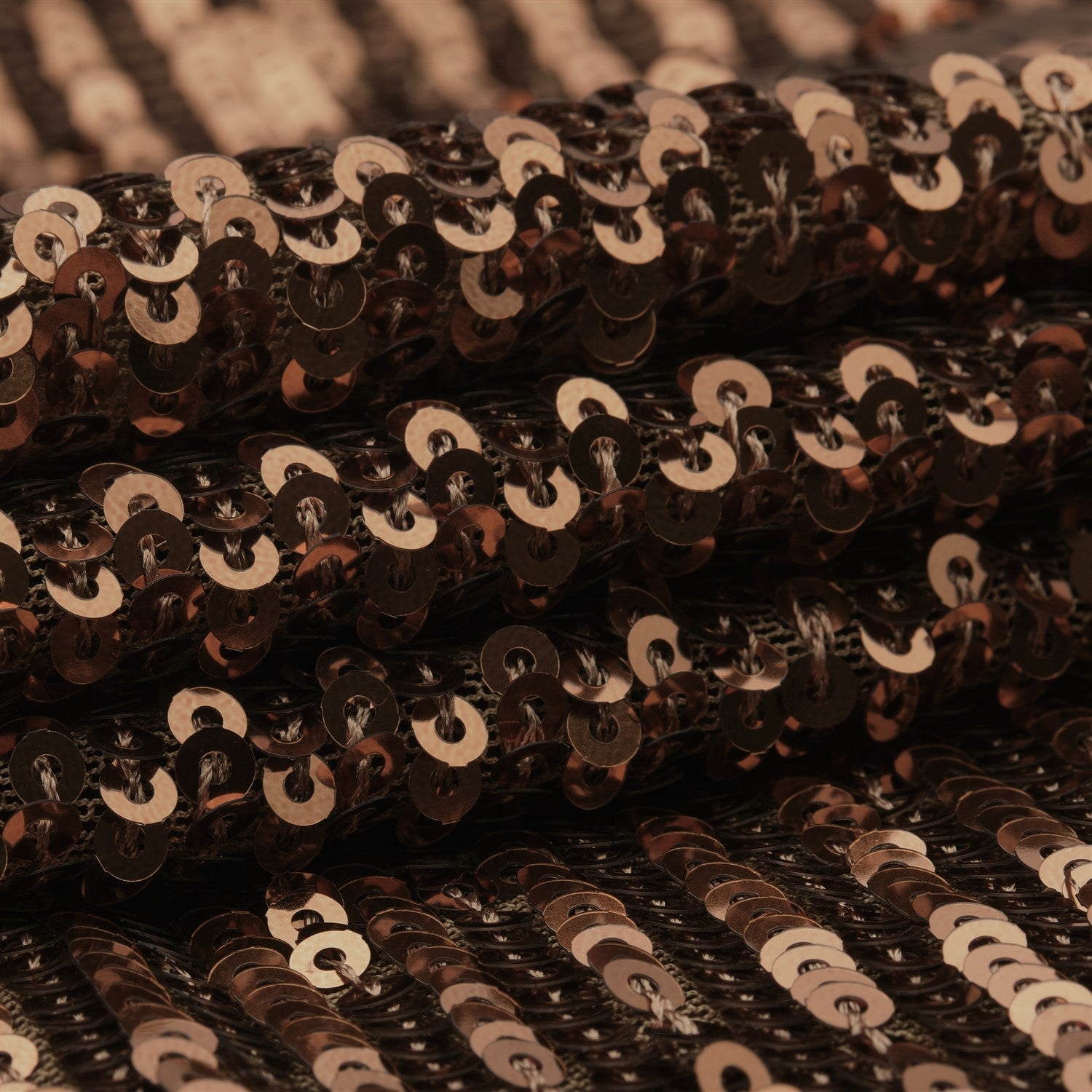 Birmingham Style Flexible 4mm Single Sequin Embroidered Fabric
